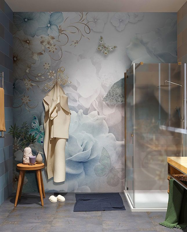 Фреска Графика Цветочная абстракция. ag0364