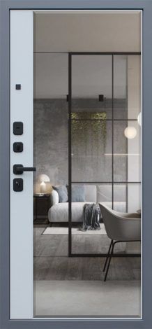 Стальная дверь «Манчестер с зеркалом» для квартиры АСД