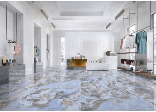 Керамогранит Primavera Honey Onyx Blue Polished 60Х60 См