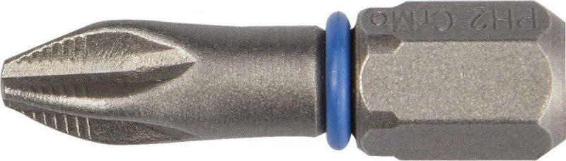 Биты ЗУБР "ЭКСПЕРТ" торсионные кованые, обточенные, хромомолибденовая сталь, тип хвостовика C 1/4", PH2, 25мм,