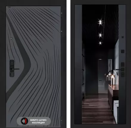 Входная дверь LEOLAB с Зеркалом тонированным Максимум