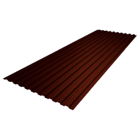 Профнастил C8 1.2x2 м цвет коричневый RAL 8017