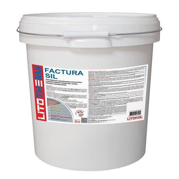 LITOKOL LITOTHERM Factura Sil 2.0 мм -декоративная штукатурка (basa1) 25кг ведро.