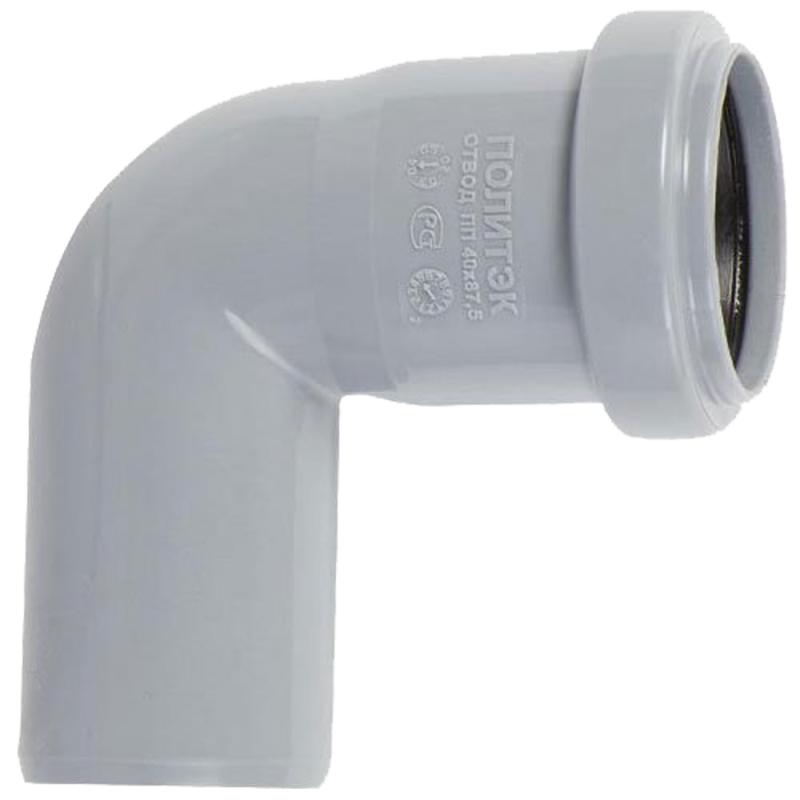 Отвод канализационный Ø 50 мм х 90