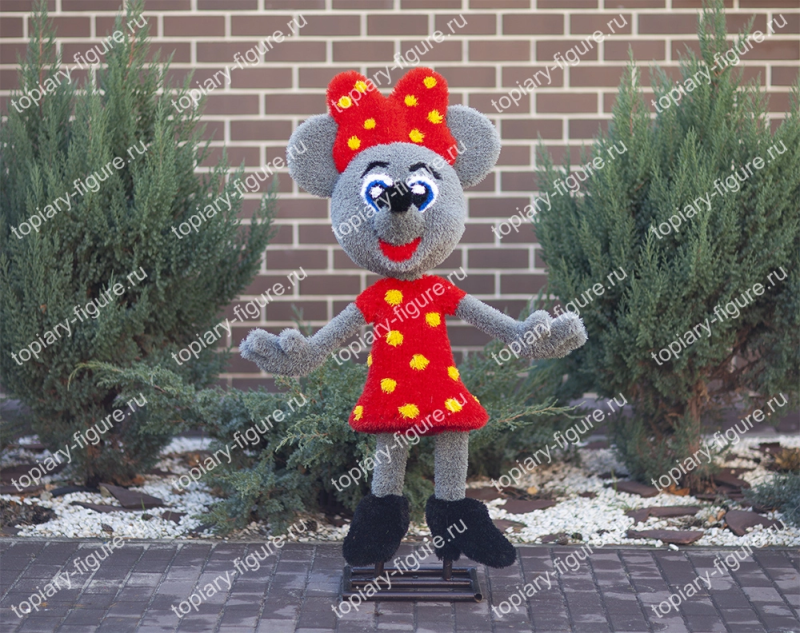 Мышка в платье серая 130*85*45