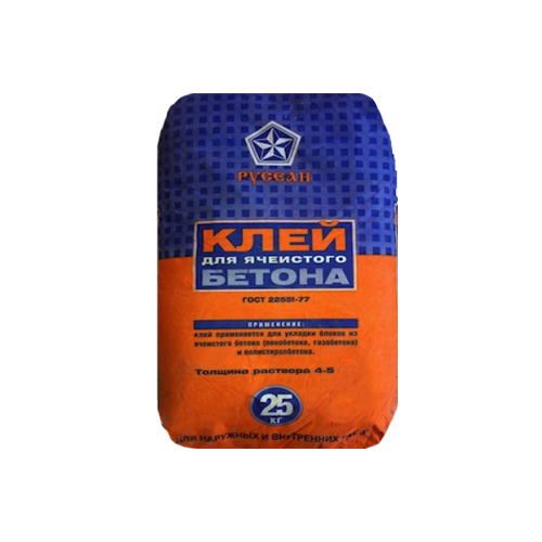 Клей Русеан для ячеистого бетона и для газоблока, 25кг