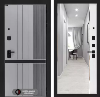 Входная дверь Скайлаб с зеркалом Панорама