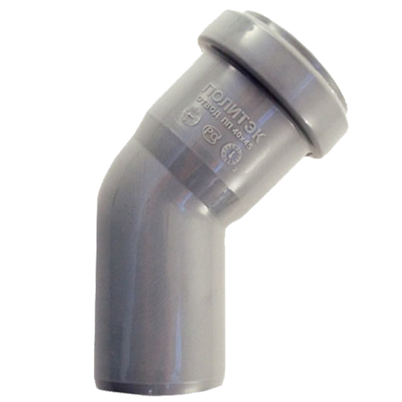 Отвод канализационный Ø 40 мм х 45