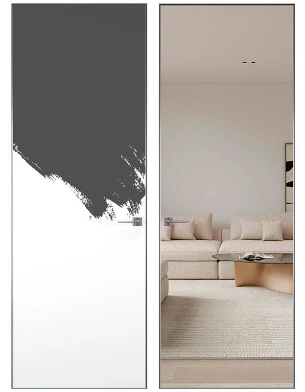 Межкомнатная дверь Модель 1 MD Reverse с кромкой матовый хром