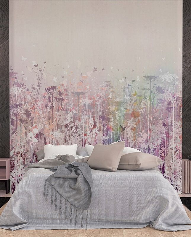 Фреска Графика Полевые цветы.  ag0133