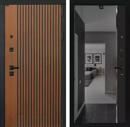 Входная дверь STORM с зеркалом Панорама с тонировкой