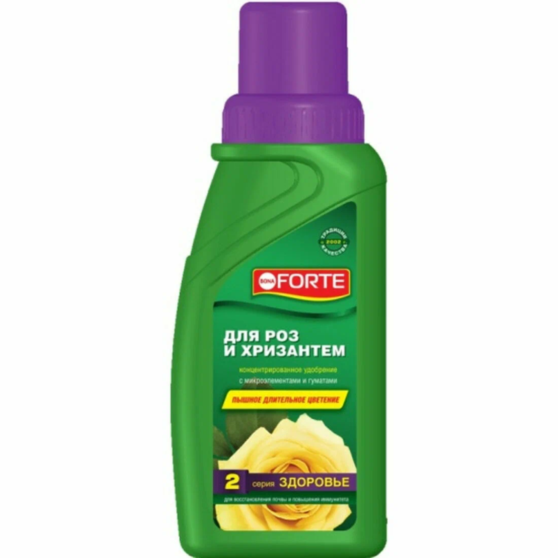 Bona Forte Здоровье Жидкое органо-минеральное удобрение для Роз и Хризантем, 285 мл