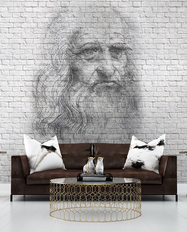 Фреска Графика Леонардо да Винчи. Лофт. ag0003