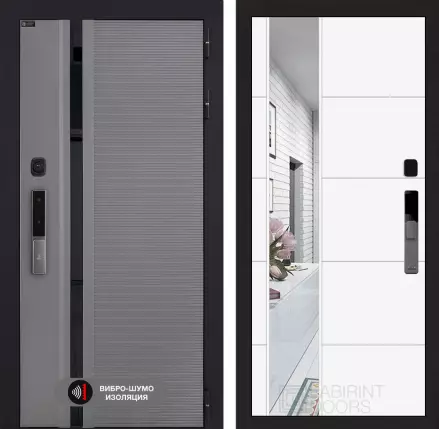 Входная дверь Пиано Смарт 2.0 с зеркалом 19