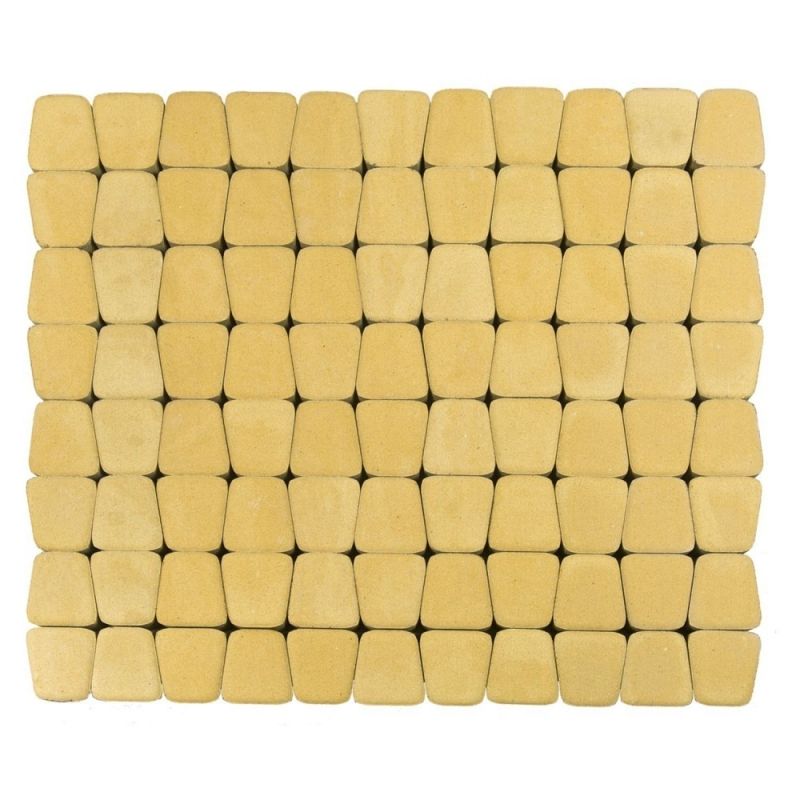 Тротуарная плитка BRAER Классико круговая Песочный Верхний прокрас 60 мм