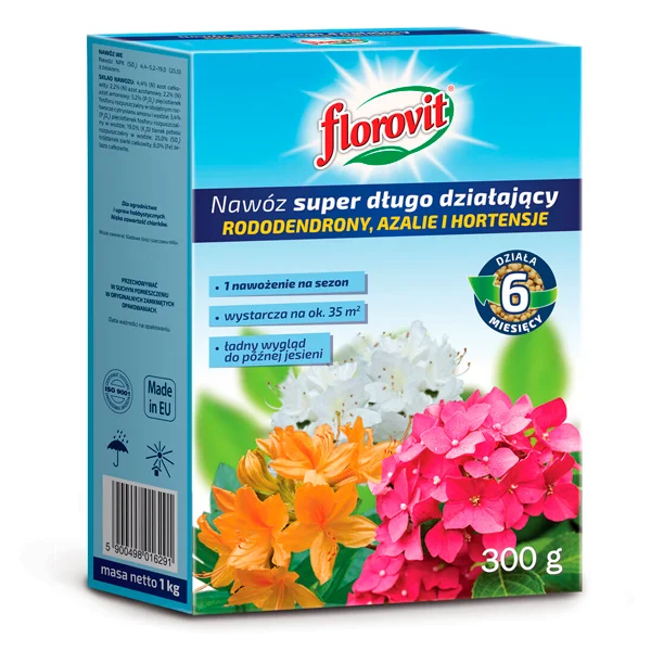 Florovit гранулированный супер пролонгированного действия для рододендронов, азалии и гортензий 300г