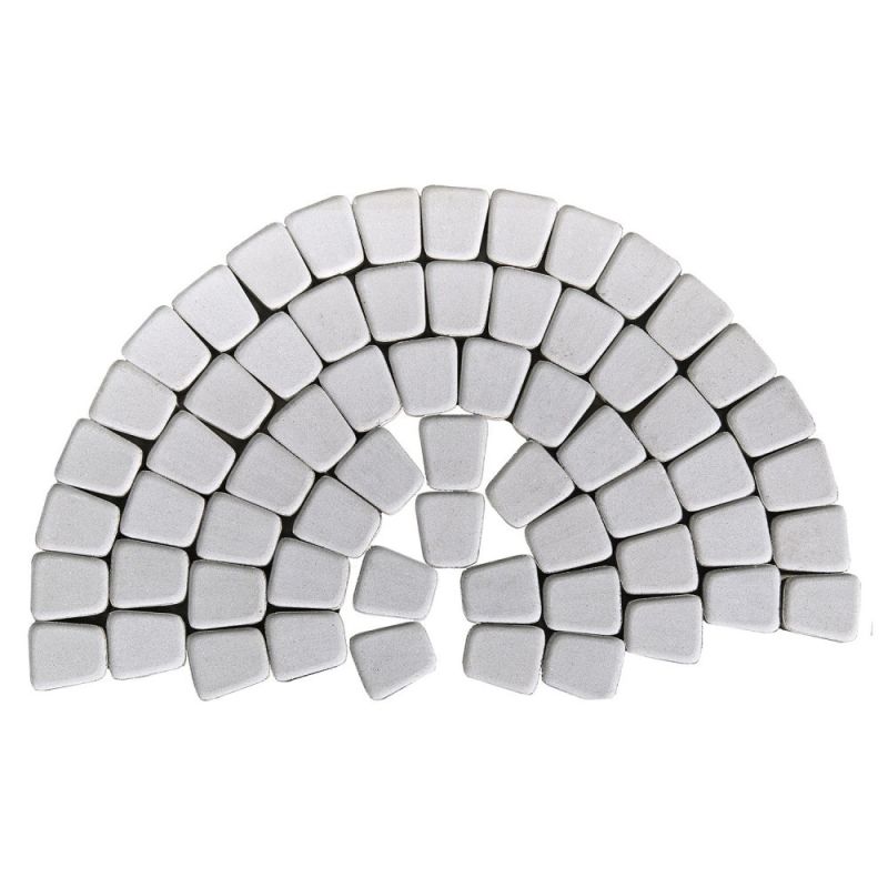 Тротуарная плитка BRAER Классико круговая Серебристый Верхний прокрас 60 мм