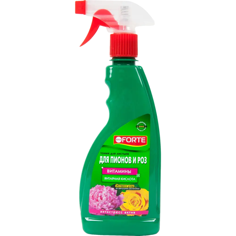 Спрей тоник для Роз, пионов и цветущих растений Bona Forte 500 мл