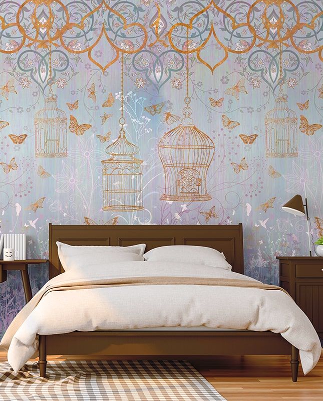 Фреска Графика Орнамент. Восточные мотивы. Цветущий сад. ag0296