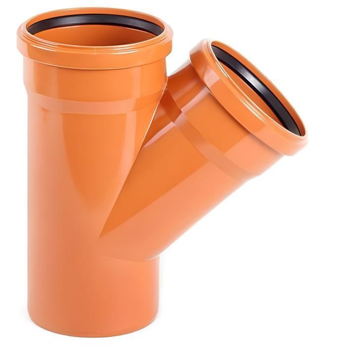 Тройник канализационный наружный Ø160 мм. - 160 мм 45°