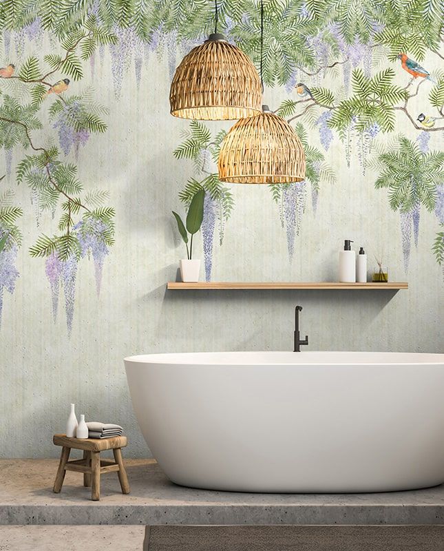 Фреска Графика Растительный мир. Современное искусство.  ag0009