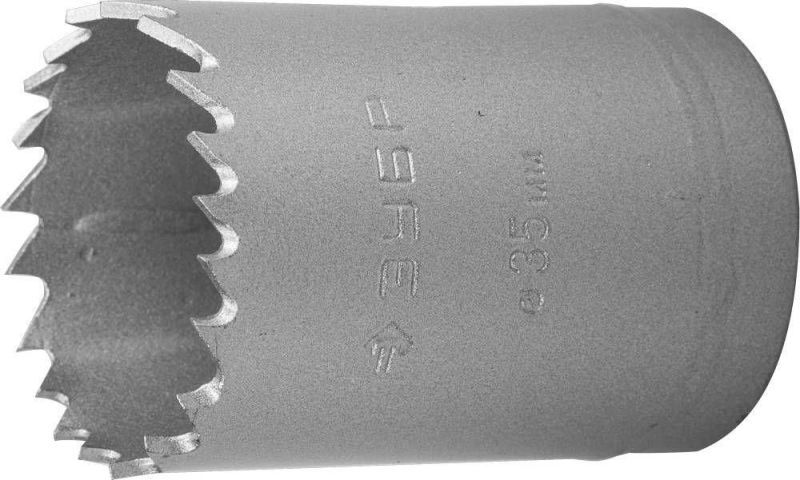 Коронка биметаллическая, быстрорежущая сталь, глубина сверления до 38мм, d-35мм, ЗУБР