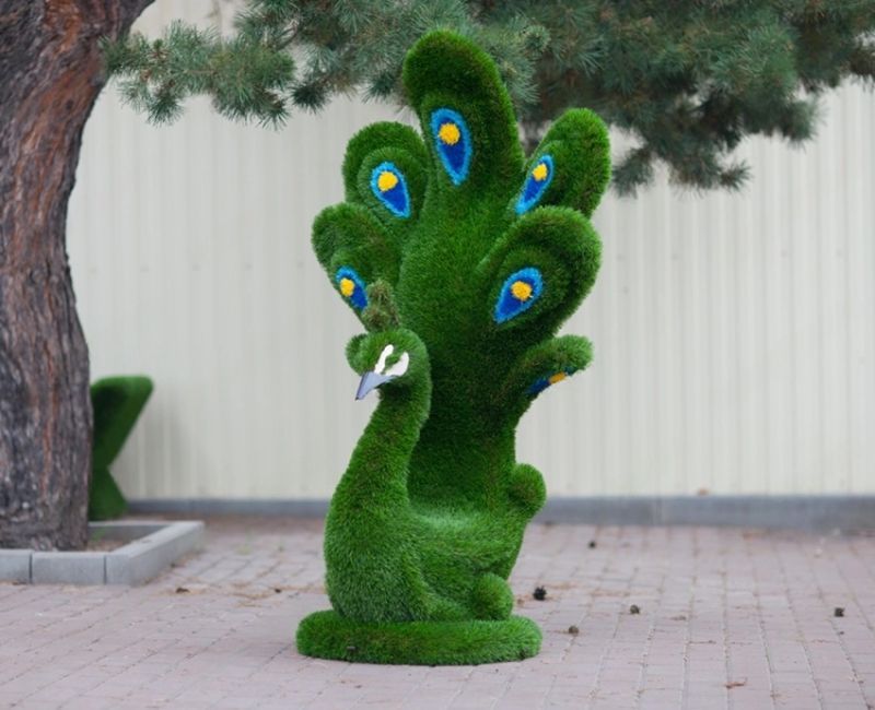 Топиар "Павлин малый" синий