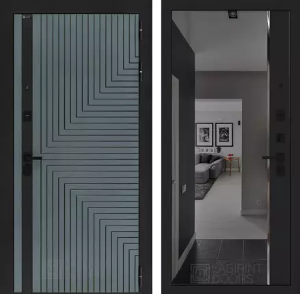 Входная дверь CREDOR с зеркалом Панорама с тонировкой