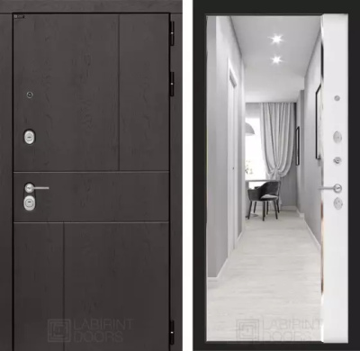 Входная дверь Урбан с зеркалом Панорама