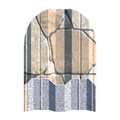 Металлический штакетник Дикий камень 5 мм