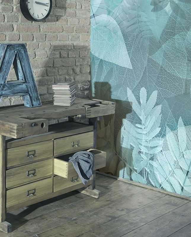 Фреска Графика Лофт. Листья деревьев. Абстракция. ag0358