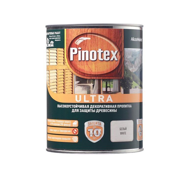 Пропитка Pinotex Ultra (Белый), 1 л