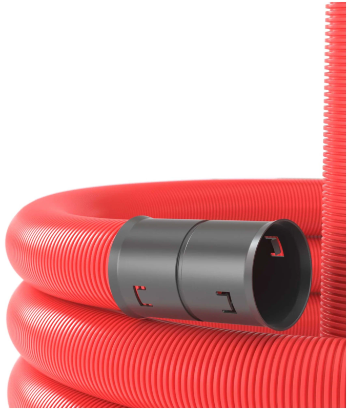 Труба гофрированная ПНД черная с зондом (100 м) 50 мм DKC 71750