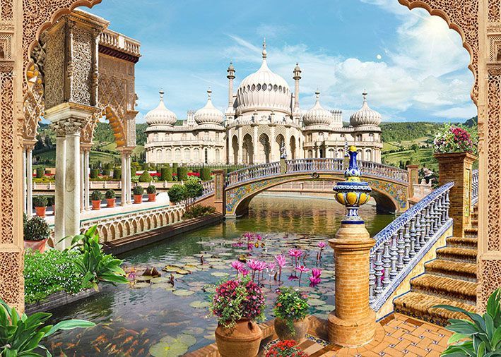 Фреска Восточный пруд с кувшинками