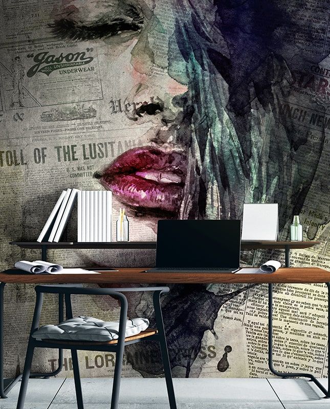 Фреска Графика Портрет любимой.  ag0122