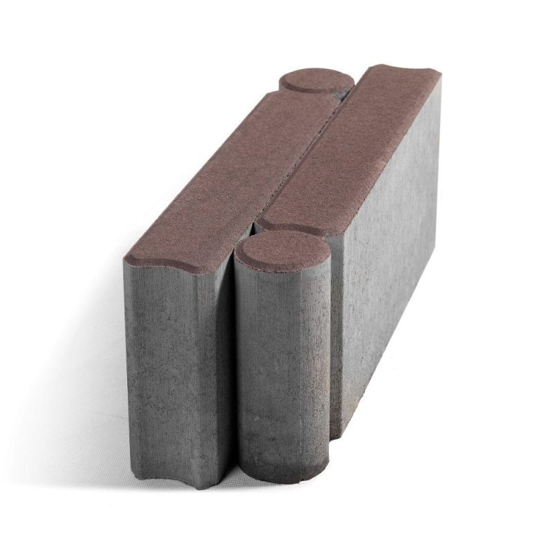 Бордюр тротуарный BRAER Шарнирный БРШ Коричневый Верхний прокрас