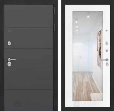 Входная дверь Арт с Зеркалом 18