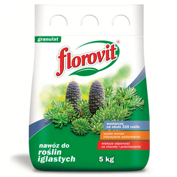 Florovit Для хвойных гранулированный ( туя , лиственница, можжевельник, кипарис, ель, сосна, 5 кг