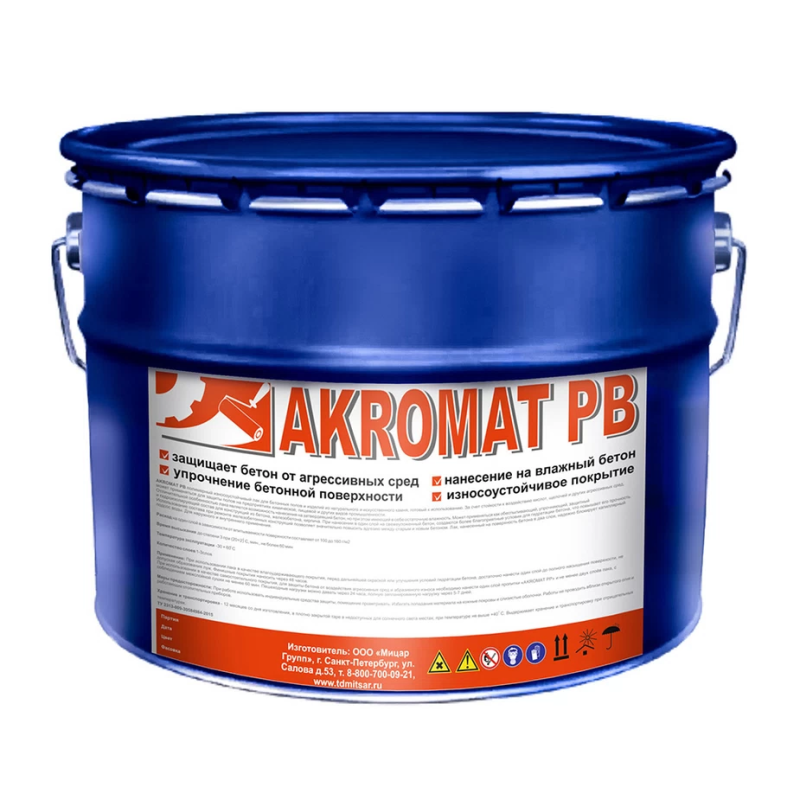 Лак для бетонных полов Мицар Акромат ПБ износостойкий 9 кг