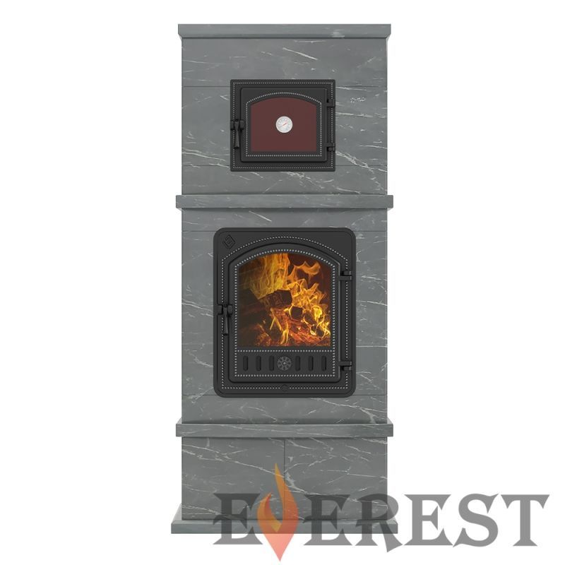 Печь-камин с духовкой EVEREST «KORELA» Талькохлорит