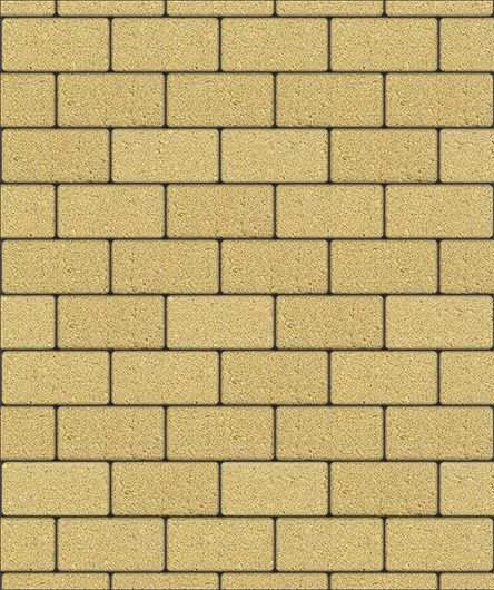 Тротуарная плитка ВЫБОР Прямоугольник Гранит Желтый Верхний прокрас 60 мм