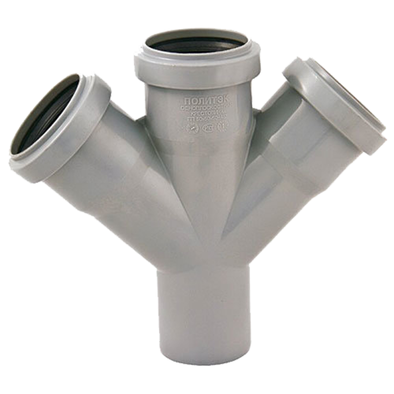Крестовина канализационная Ø 50 х 50 х 50 мм 45°