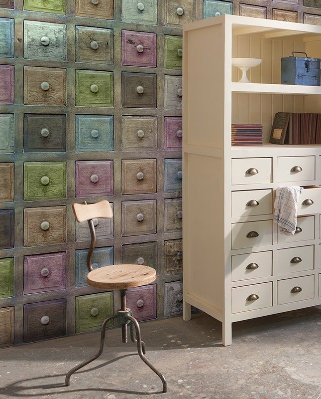 Фреска Графика Шкатулка с секретом. Старый шкаф.  ag0053