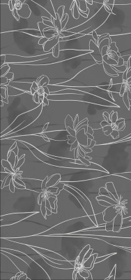 Керамогранит Meissen Floresta 17552 цветы серый ректификат 60x120