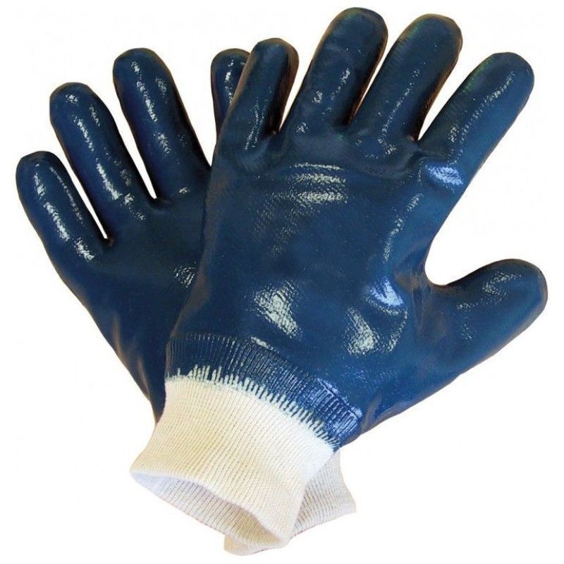 Перчатки нитриловые манжет полный 2-ой облив люкс