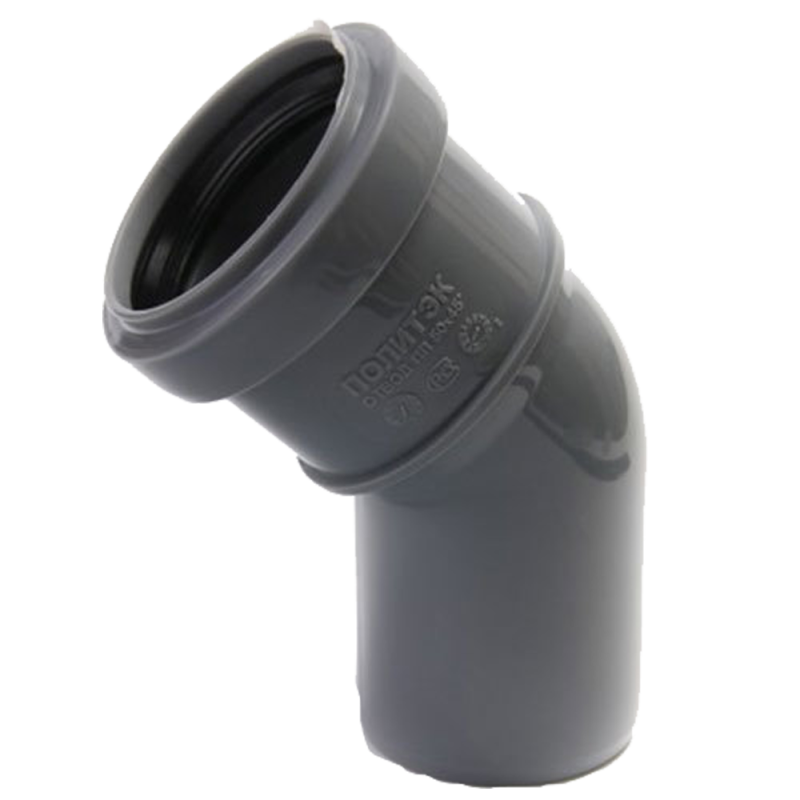 Отвод канализационный Ø 50 мм х 45