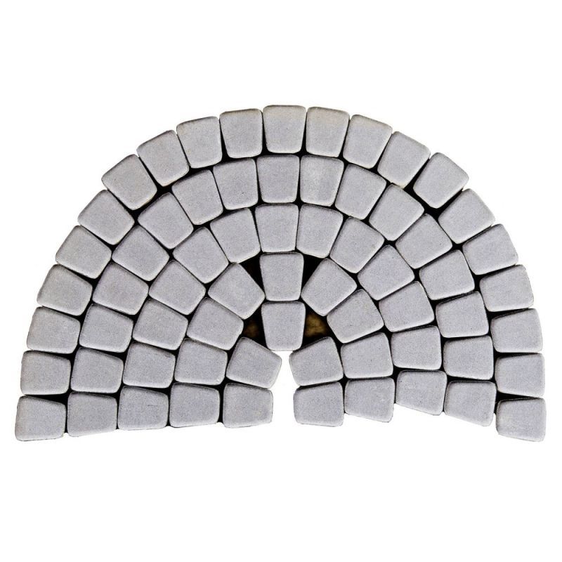 Тротуарная плитка BRAER Классико круговая Грифельный Верхний прокрас 60 мм