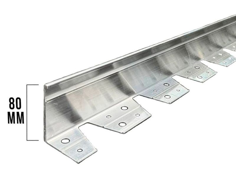 Алюминиевый бодюр 80 мм, длина 2500 мм компл.