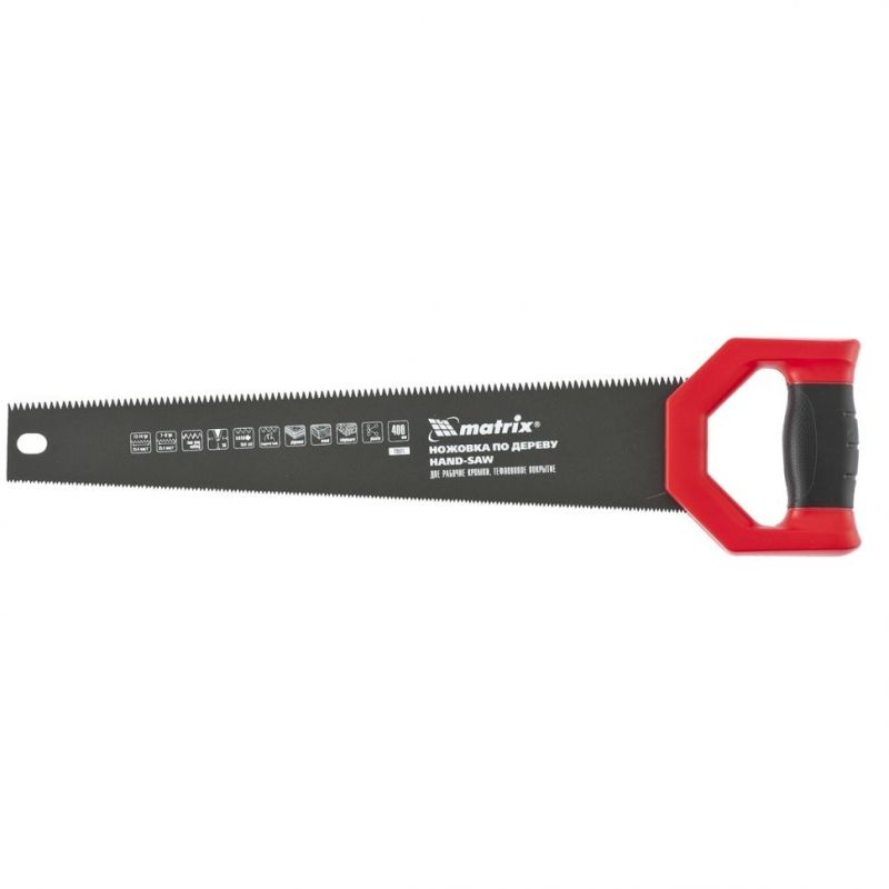 Ножовка по дереву UNIVERSAL, калений зуб 3D, 13-14 TPI и 7-8 TPI две рабочие кромки полотна, тефлоновое покрытие, 2-компонентная рукоятка, 400мм