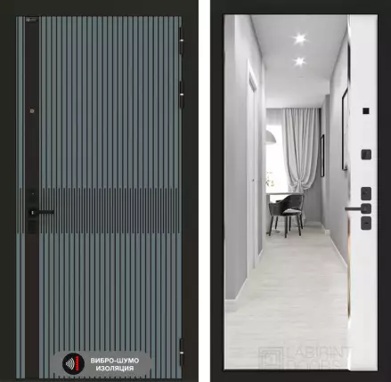 Входная дверь ISSIDA с зеркалом Панорама